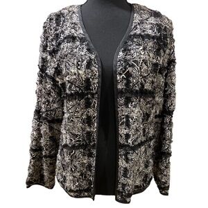Chico’s Black and White Jacket/Cardigan